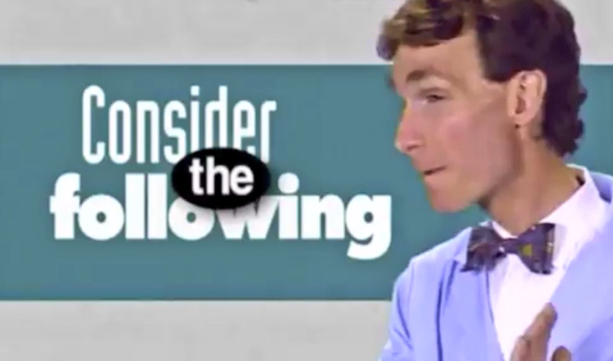 Title slate from tv series: Consider the following with Bill Nye