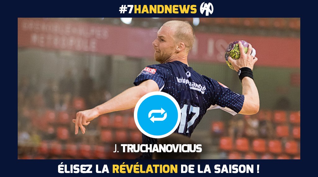 HandNewsfr's tweet photo. [#7HandNews🏆] 📣 RT pour J. Truchanovicius nommé au titre de révélation de la saison en Starligue ! 🔥 

📝https://t.co/jSzuKiTAQ0 https://t.co/NRO2RYw5wd