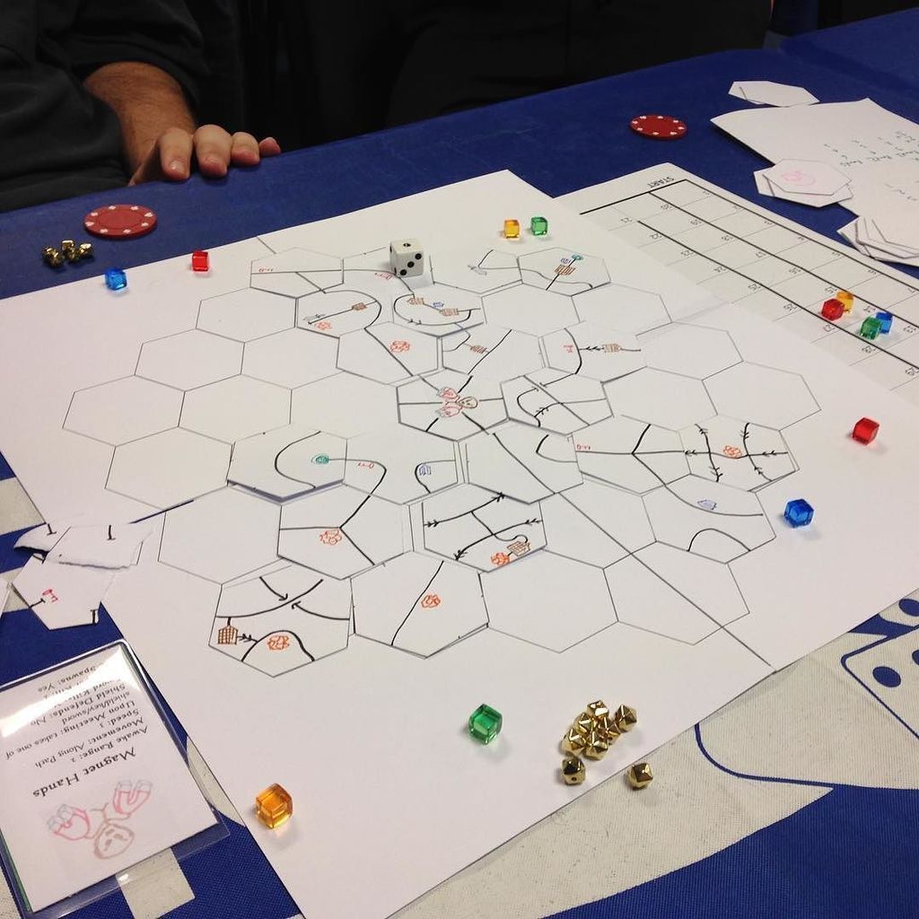 RAEZnet's tweet photo. #DarkForest #prototype from @_darrenbroad_ at #GamesFoundry. Enjoyable path making game to get the loot and get ou… https://t.co/IodEICVQYv https://t.co/Ys6vCUQ2in