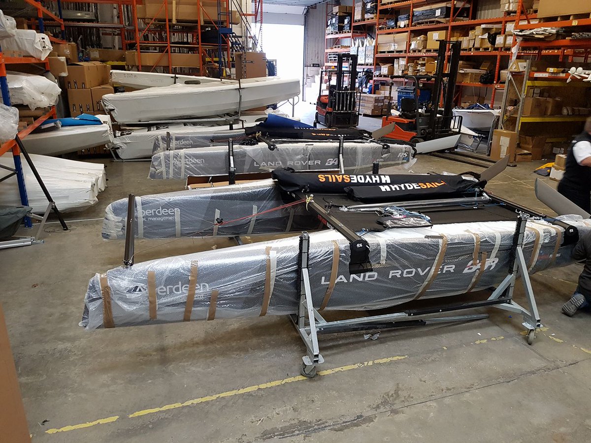 RSSteveDean's tweet photo. It's that time of year again, #RSCat16 building, hhmm looks different 👍 @RSsailingInt @1851Trust @LandRoverBAR @LandRoverSail https://t.co/Sv4Eh28Tz2