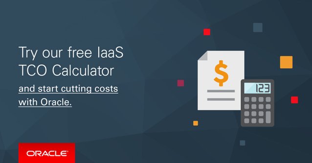 TMaipi's tweet photo. What could #OracleCloud #IaaS bring to your organization? See major cost savings w/ our free TCO calculator: https://t.co/5acjnLw5OC https://t.co/5VcKWWiHXw