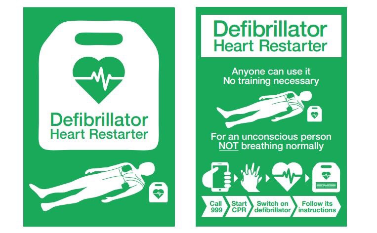 cardiacsmart's tweet photo. New #defibrillator sign &amp; info poster released - FREE to reproduce and use
#CardiacArrest 
https://t.co/5yxBXaOaVr https://t.co/HYNDSIkV1U