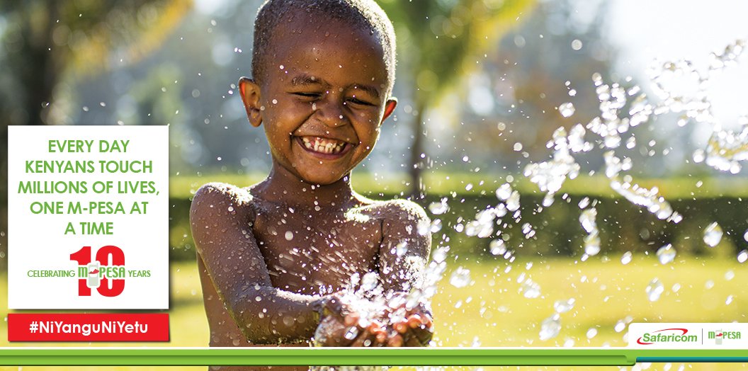 Every time you use M-PESA you enrich the lives of those close to you. #NiYanguNiYetu #MPESAat10