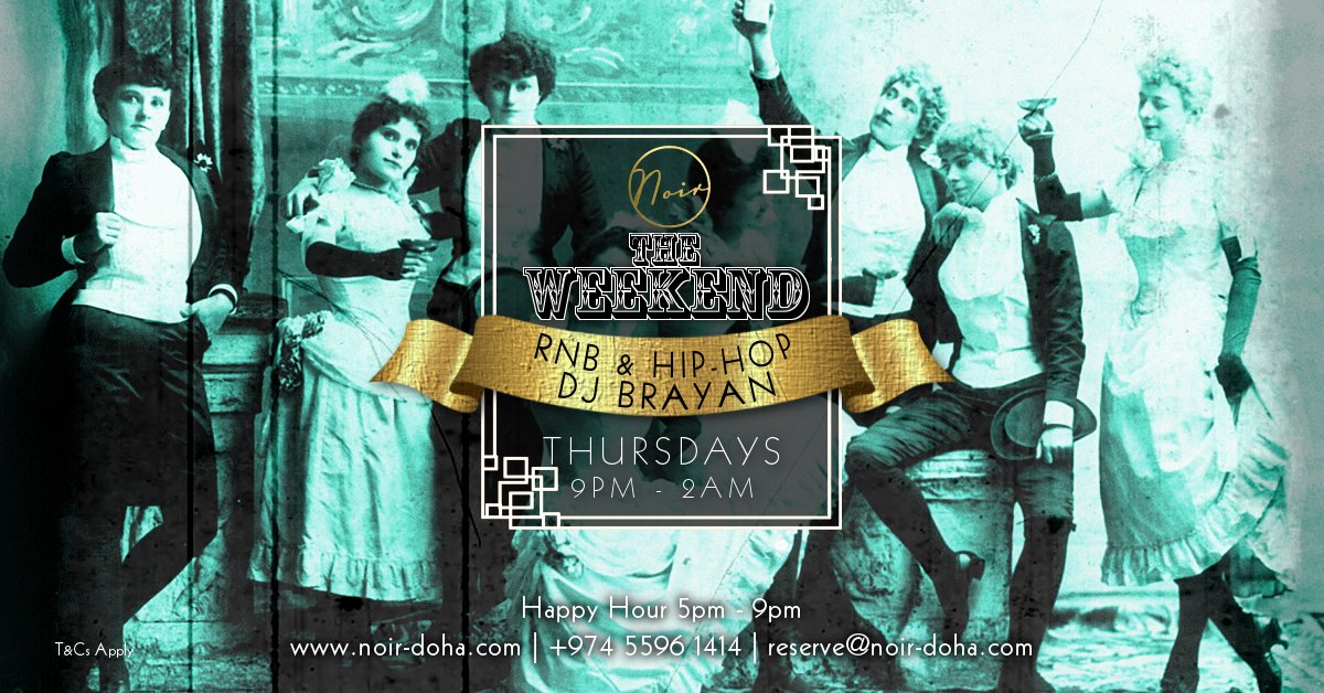 NoirDoha's tweet photo. It's #PartyTime with DJ Brayan tonight! #DohaNightlife #NoirDoha https://t.co/H3AzkCMauT
