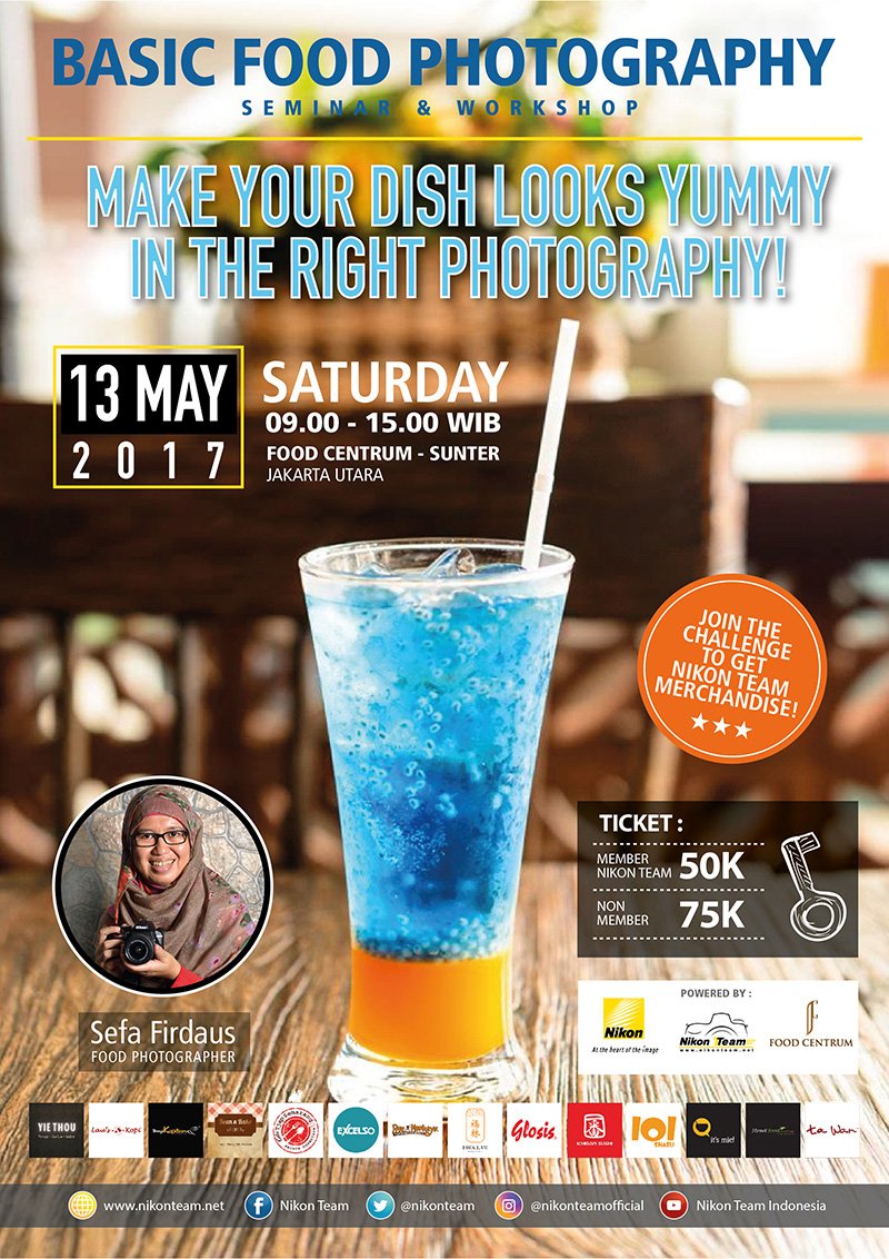 FoodCentrumID's tweet photo. #event Basic Food Photography Seminar & Workshop with Sefa Firdaus & @NikonTeam at Ground Floor #foodcentrum #sunter 13 Mei 2017 :) https://t.co/DwcvVJjtah