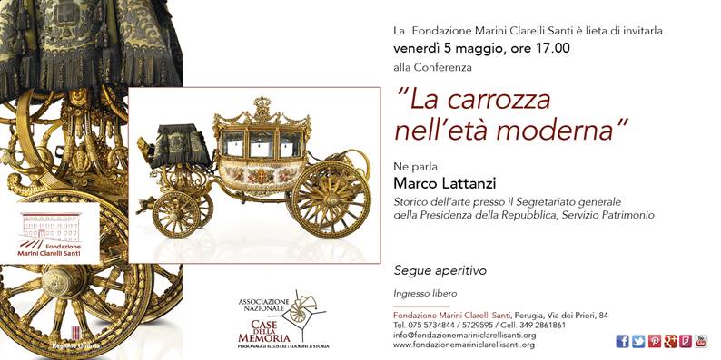 FondazioneMCS's tweet photo. Domani alle ore 17.00 si terrà la Conferenza "La carrozza nell' età moderna". Vi aspettiamo https://t.co/ydk5Ez7BAh