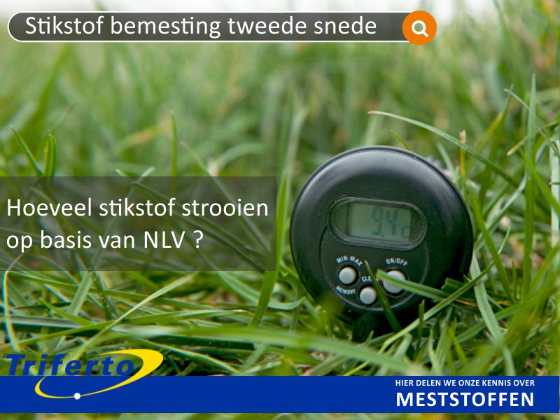 Stikstof bemestingsadvies tweede snede grasland. Hoeveel stikstof strooien, op basis van NLV? bit.ly/2qHMXVD #bemesten