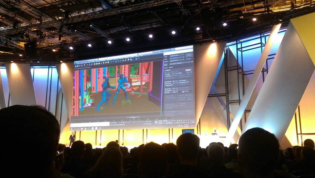 radnip's tweet photo. 0.5petaflop of real time render power using #3dsMax and #GoogleGPU INCREDIBLE #GoogleNext17 https://t.co/Fm2iwiSnwZ