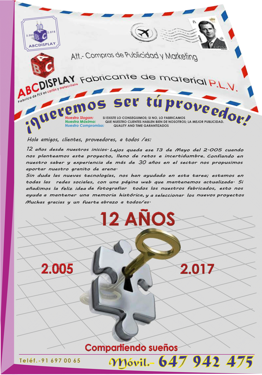 ABCDisplay_ES's tweet image. Este mes de mayo... ¡¡ABCDISPLAY CUMPLE 12 AÑOS!!