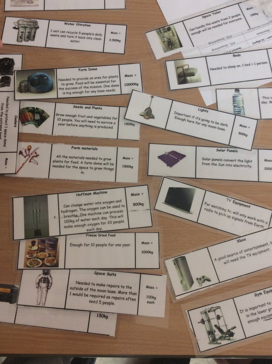 DunbarPrimary's tweet photo. We're going on a mission to the moon! We're working in teams to decide what to take & have a weight limit #ScienceTransition @DunbarGrammar https://t.co/2rRyuOAmgd