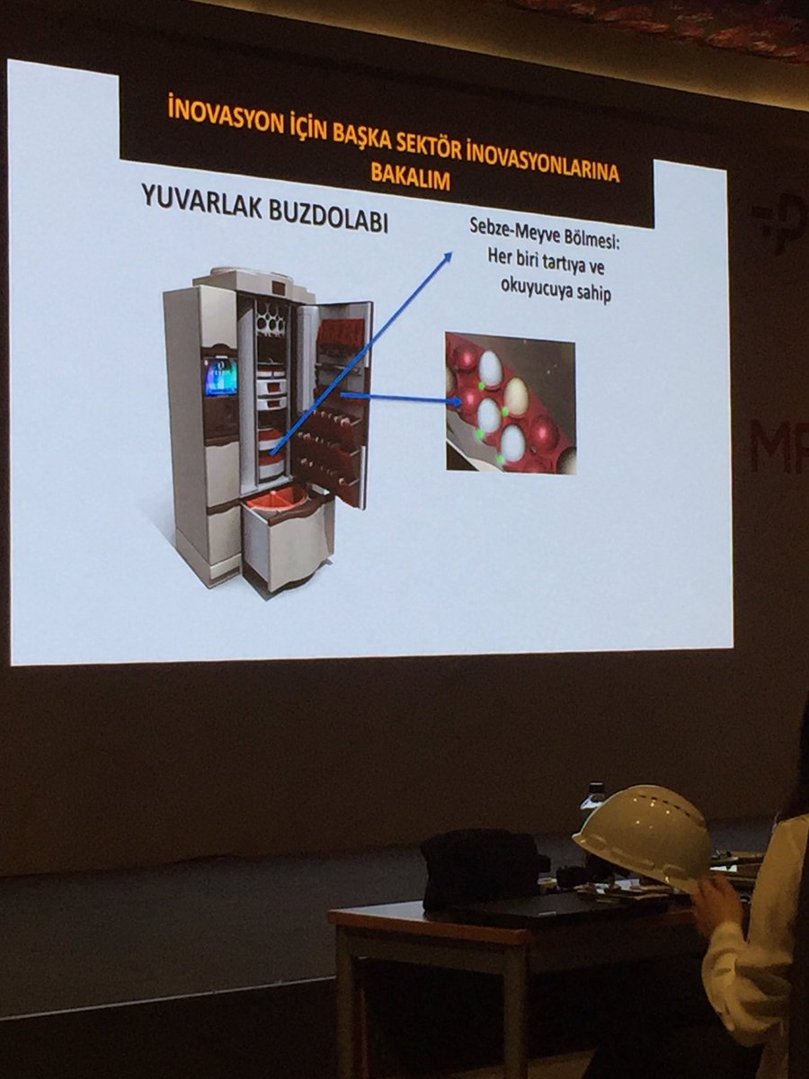 PentaTeknoloji's tweet photo. Alphan Manas: 'İnivasyonlar için farklı sektörlere bakmanız gerekiyor. Biz, 2002 yılında yuvarlak buzdolabını hazırlamıştık.' #magiccloud https://t.co/GTqkq8cEH6