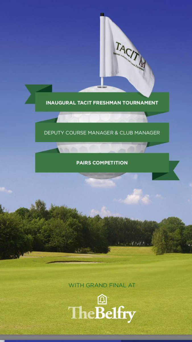 tacitgolfcomp's tweet photo. Tacit Golf pairs competition for assistant greenkeepers and club manager or Committee members. Register at https://t.co/VKWBp71DpY https://t.co/hnnr4JHOVH