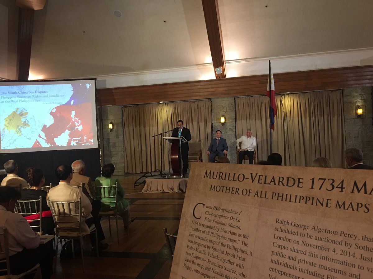 Jeanjacqnat's tweet photo. At the launch of Justice Carpio's ebook on the South China Sea Dispute &amp; awaiting the 1734 Murillo-Velarde Map:Mother of all Philippine Maps https://t.co/Vvgo91AiLe