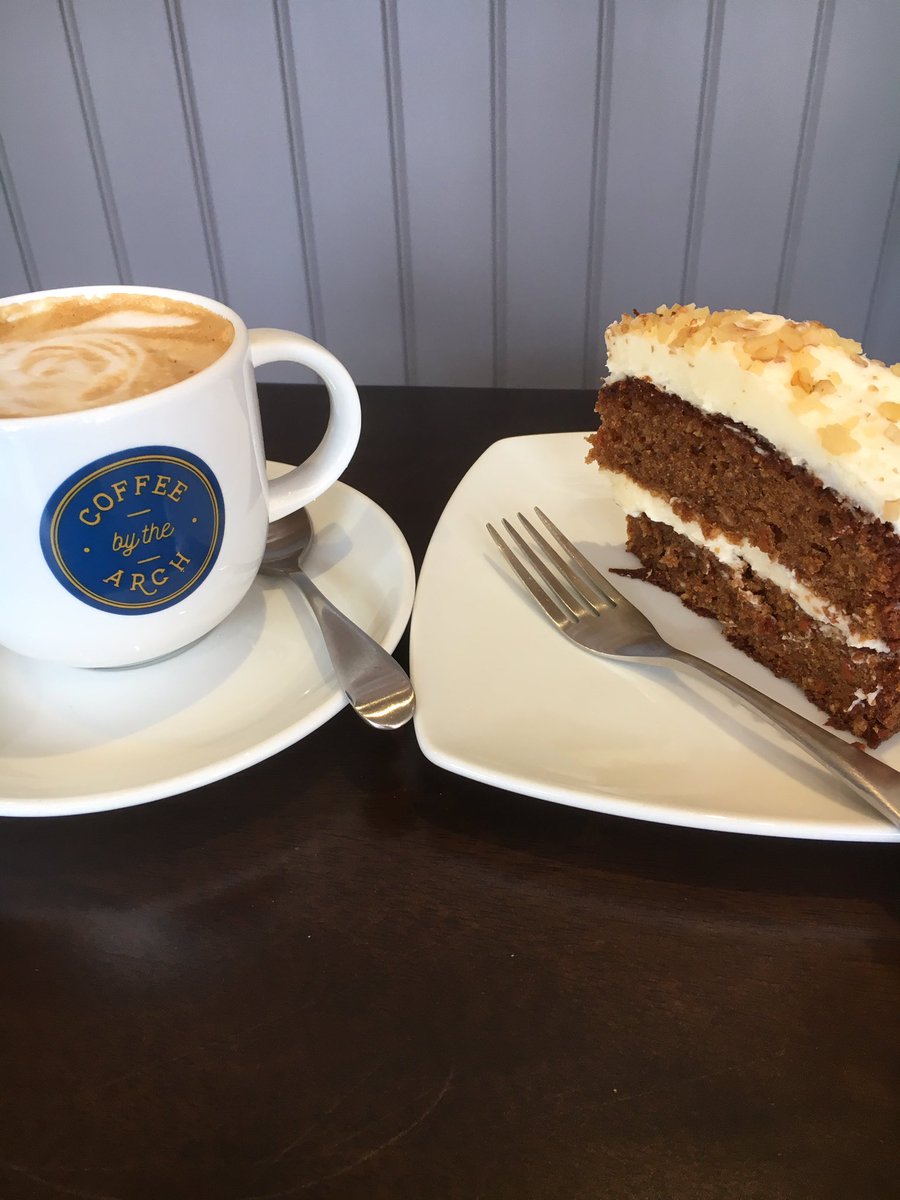 CoffeebytheArch's tweet photo. Today's offer is a delicious, hot coffee or tea and a decadent slice of cake for £2.50 - it's nearly the weekend, you deserve a treat ☕️ https://t.co/xlCC2cVnC8