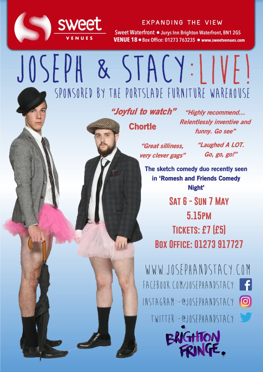 JosephandStacy's tweet photo. May the 4th be with you @TheReviewsHub!! And MAY you be with US this weekend at 5.15pm @SweetVenues ;) see what we did there? Enjoy day one! https://t.co/tJxvgxUR6F