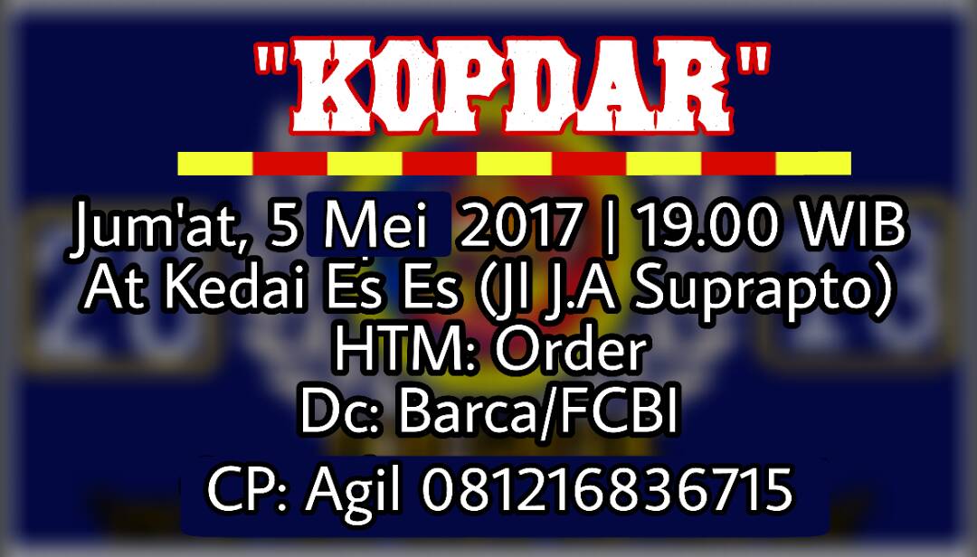 FCB_Indonesia's tweet photo. [GRESIK] #FunGath @FCBI_Gresik | Jumat, 5/5/17 | Jam 19.00 WIB | At: Kedai Es Es | HTM: Order | DC: Barca/FCBI | CP: 081216836715 https://t.co/MtPrbbMk6N