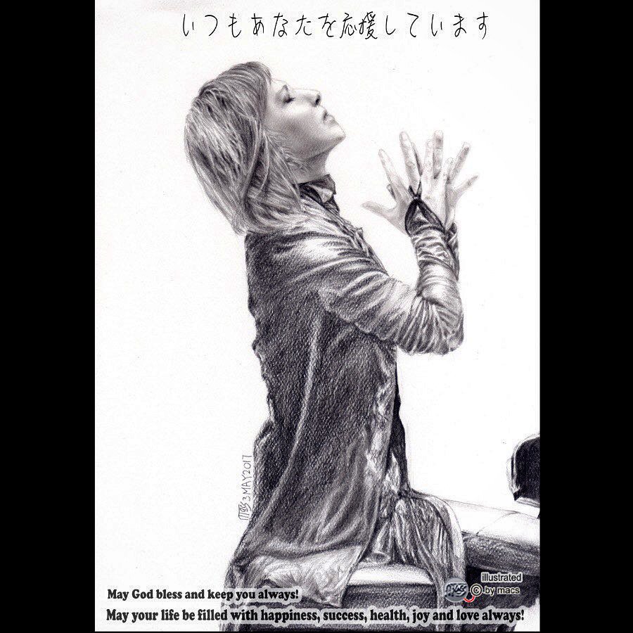 Thanx! #fanart RT @22macs Thank you #Yoshiki 💖 #xjapan