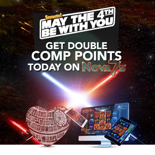 SlotasticOnline's tweet image. Celebrate #StarWarsDay at Slotastic today with a special offer!