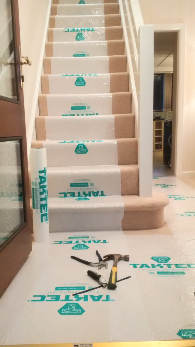 swiftecgroup's tweet photo. Taktec Carpet Film - great shot showing how versatile this product is especially for use on stairs. https://t.co/4BSSBedX66 https://t.co/MtyAkJs2ps