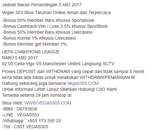 cs01_vegas303's tweet photo. #Vegas303
#SBOBET
#MAXBET
#BandarBola
#agenjudionline
#Potong10Persen
#EwakoPSM
#PAAKHIANTV37
#PorosMaritimDunia
#RedbonsInternetMahal https://t.co/KcmVbdzQuY