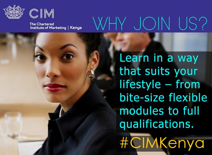 CIMKenya's tweet photo. For details on #CIMQualifications
+254 713 119123, info@cim.co.ke
#CIM #CIMKenya #Marketing #MarketingCourses #MarketingProfessional #KOT https://t.co/FpmuG00AEk