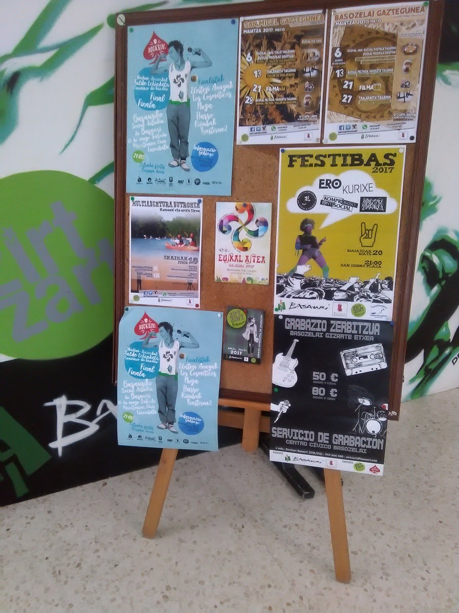 ZirtzartBasauri's tweet photo. Maiatzako programazioa #Rockein #Festibas #ikastaroak #irteera #tailerrak #entsegugelak #gaztebulegoa #gazteguneak #Basauri https://t.co/73hCVJbvOT