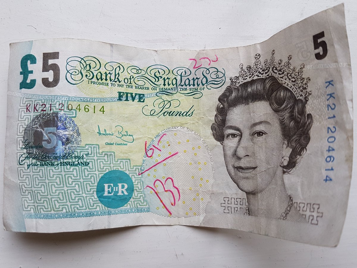 afionmedia's tweet photo. Our last paper five pound note. The question is should we go out and spend it, or save it for posterity? #£5note https://t.co/aL2SVVVAvO https://t.co/216DWGw2dT