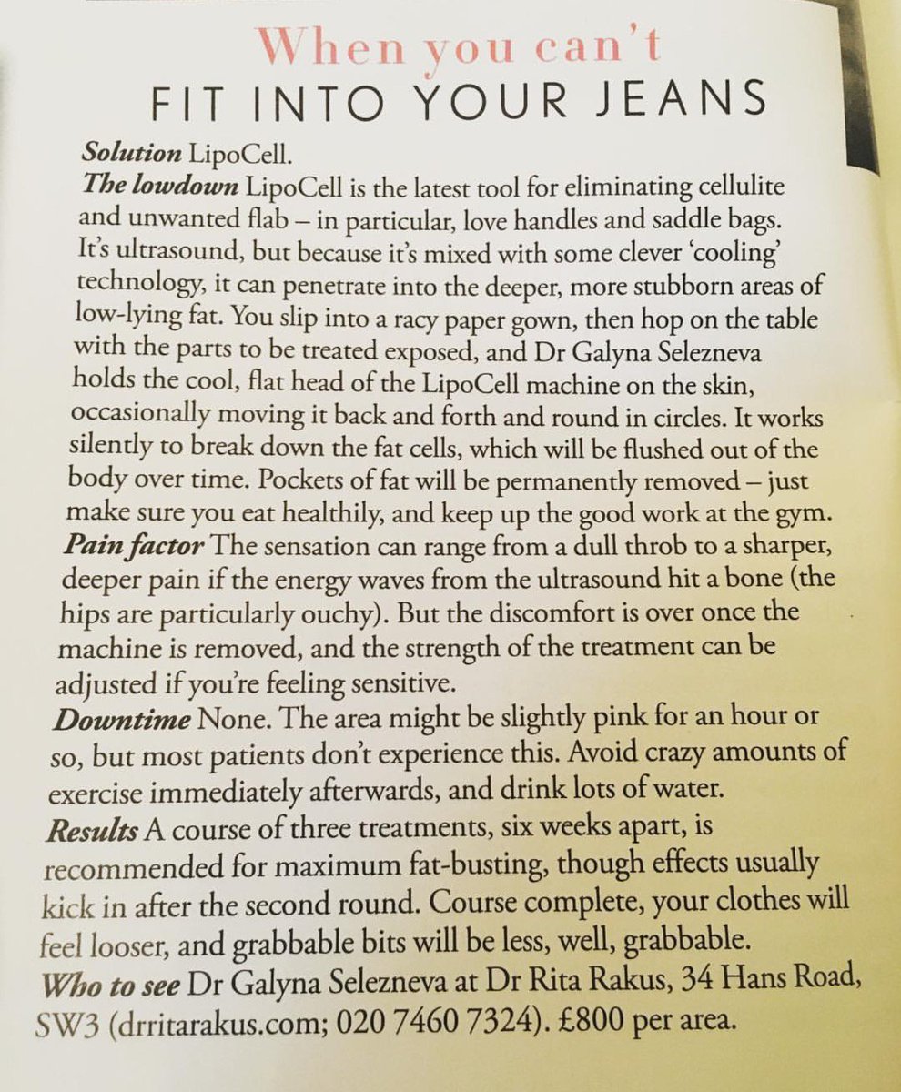 Throwback Thursday - <a href="/TatlerUK/">TatlerUK</a> featured <a href="/LIPOcelUK/">LIPOcel</a> with me in their Cosmetic Surgery Guide 2017. #bodycontouring #tbt