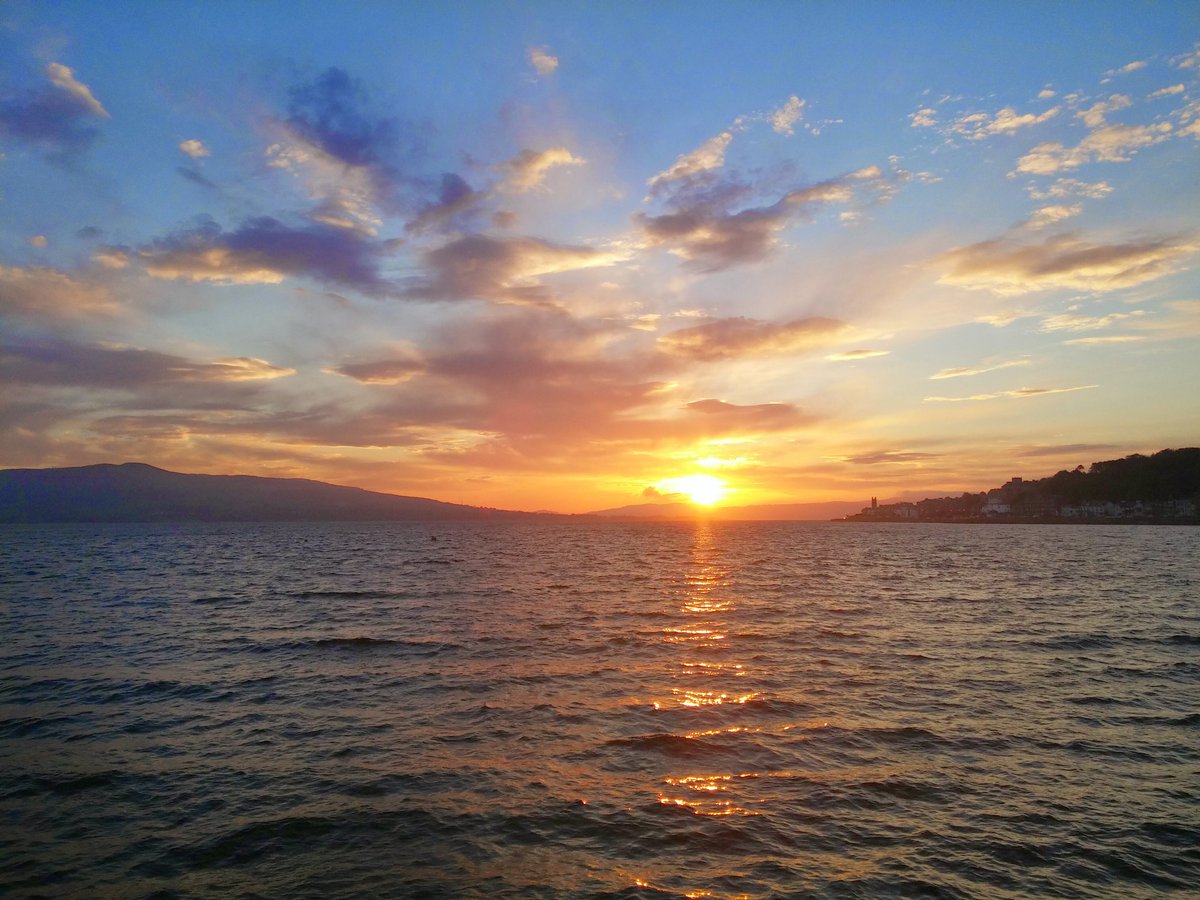 Getting up at 5:30 this morning was worth it to catch this sunrise, Isle of Bute #Scotland