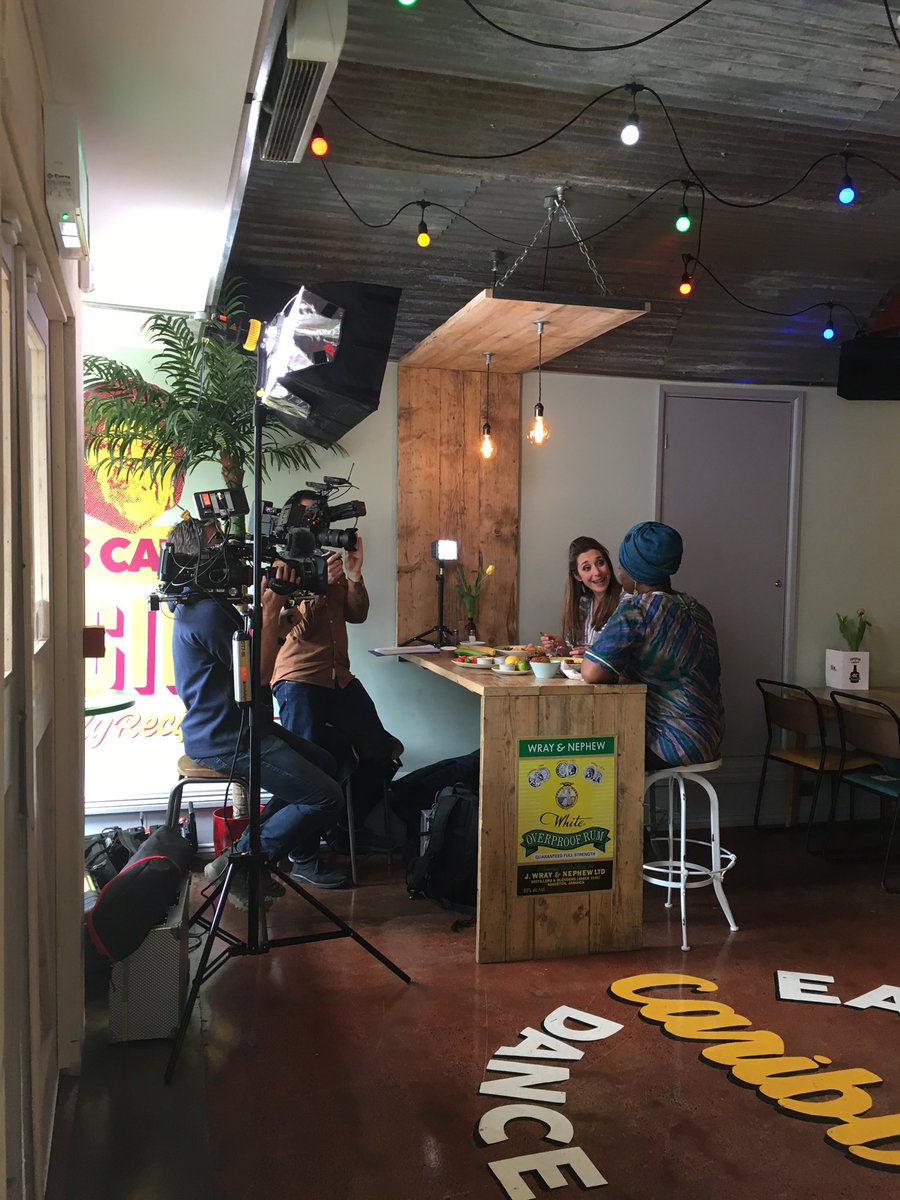 Yesterday filming for new Ch4 show Eat the Week #CaribbeanCroft #Ch4 #SimonRimmer #StokesCroft #Bristol