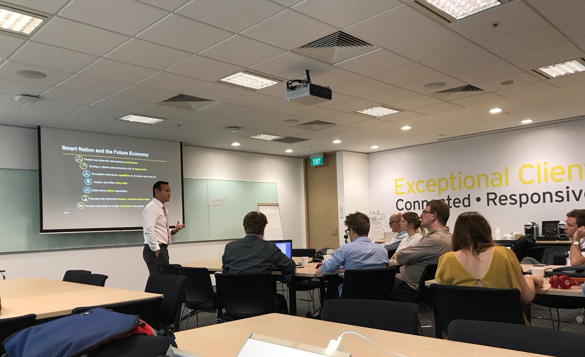 SettleMintCom's tweet photo. Day 4: Learning about Singapore's efforts to become THE #smartnation of the world. The future for #Blockchain looks bright. #TeamGoGlobal https://t.co/X9jk77lDIE