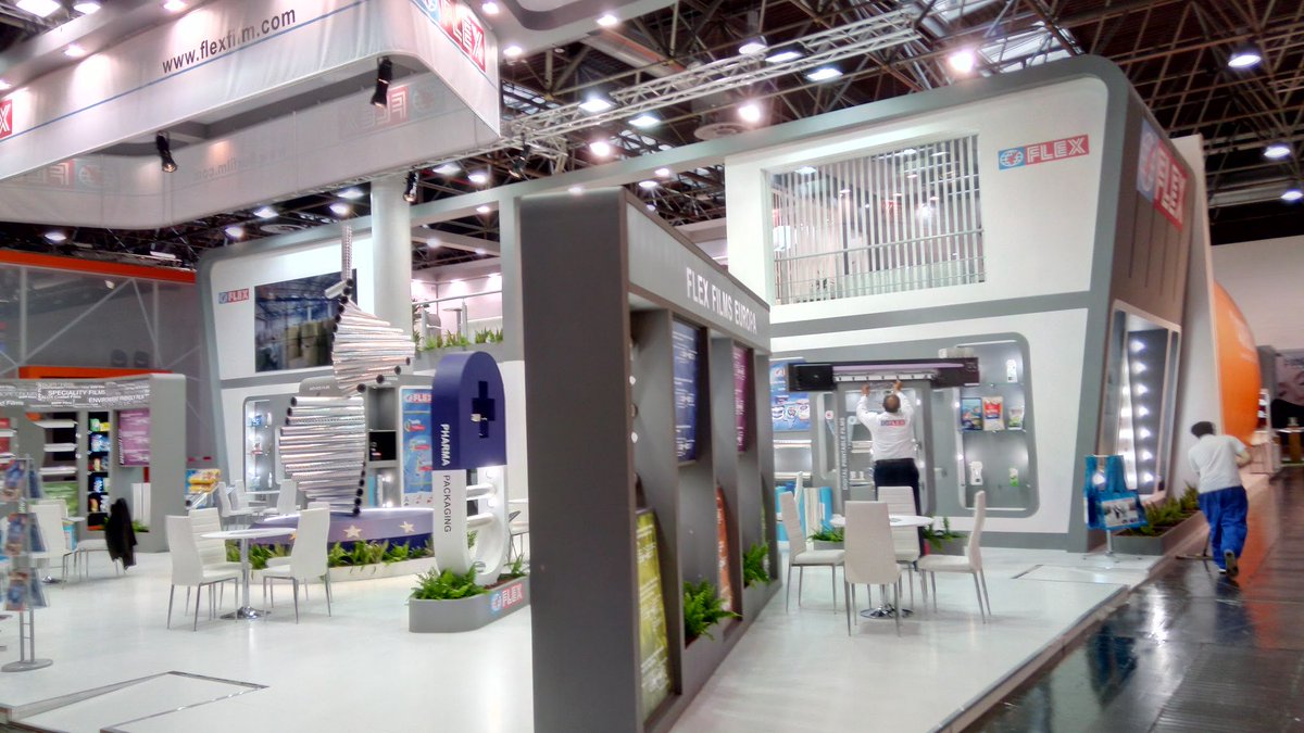 booth_construct's tweet image. Flex successfully unveils its innovation at Interpack 2017 with a flawless trade show stand. #interpack17 #event #tradeshow @interpack2017