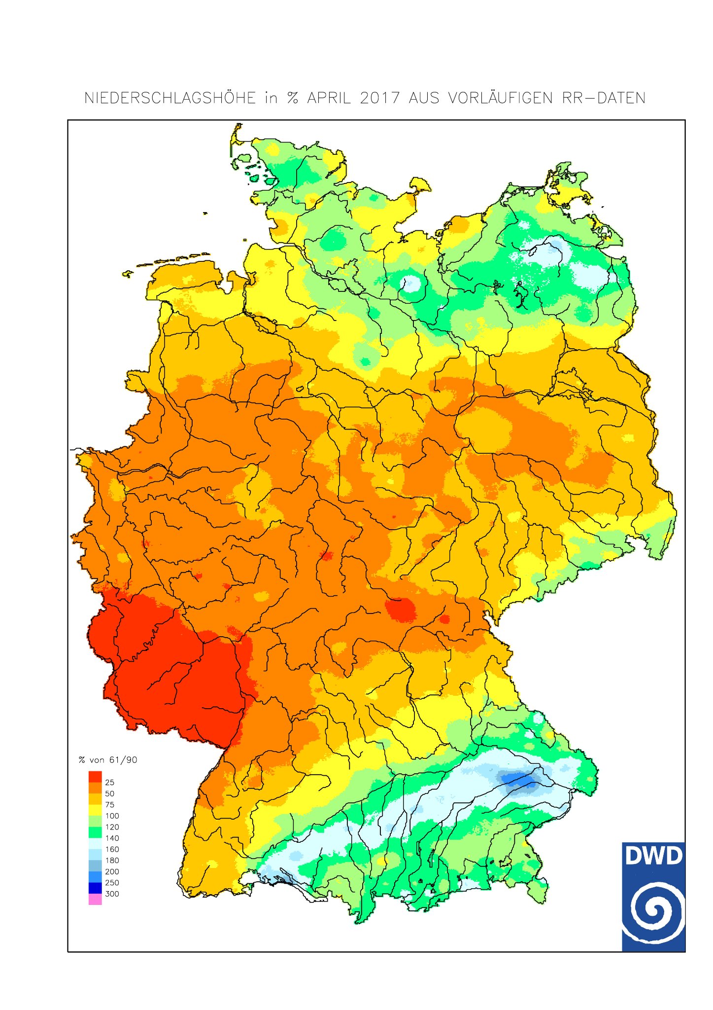 DWD Klima und Umwelt ar Twitter: “#REGNIE #Niederschlagsanalyse April