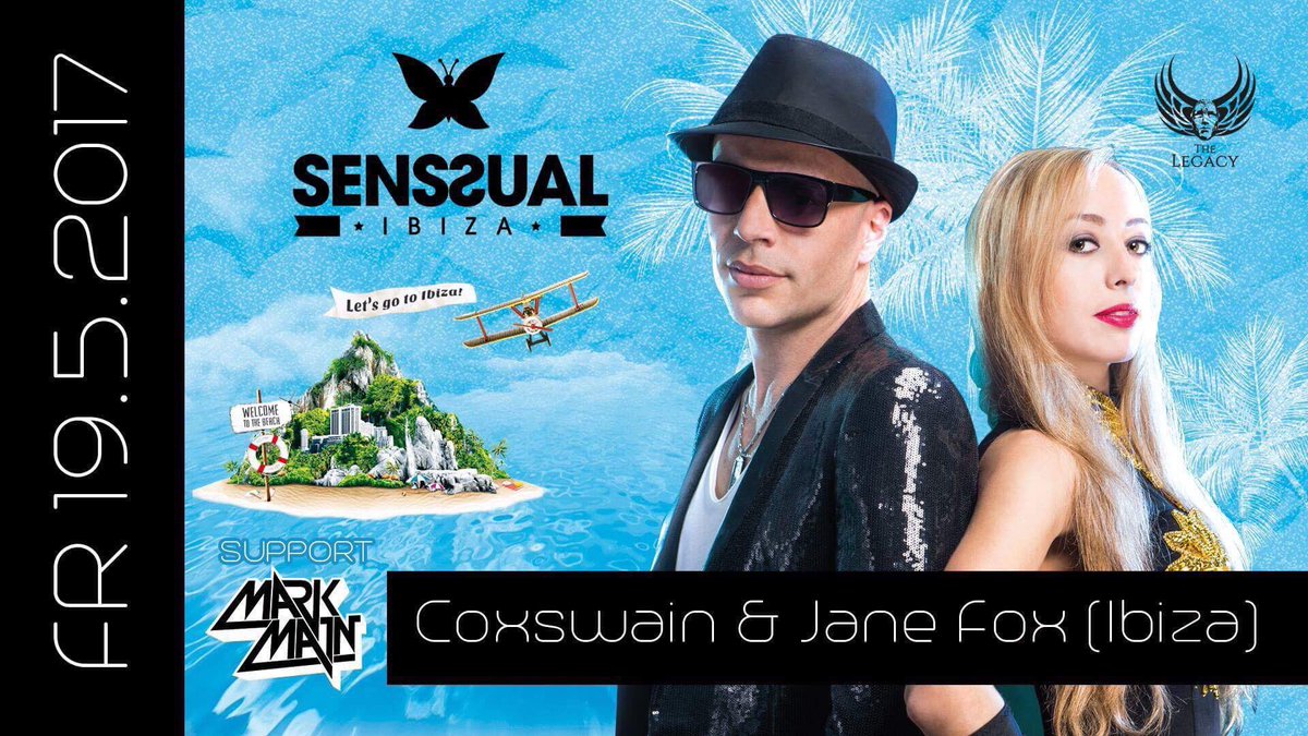djcoxswain's tweet photo. See you 19th May in Switzerland π¨π #coxswain #janefox #markmain #legacy #singer #dj #artists #ontour @JANE__FOX https://t.co/cb7D0BCpak