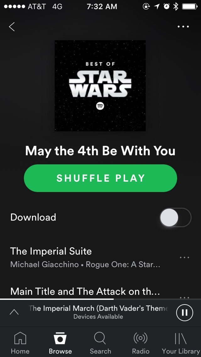 accagle's tweet photo. #MayTheFourthBeWithYou  @ImperialTalker. I'm starting the day getting ready to the tune of the imperial march  #doesthismakemevader https://t.co/euBm2xsC5x
