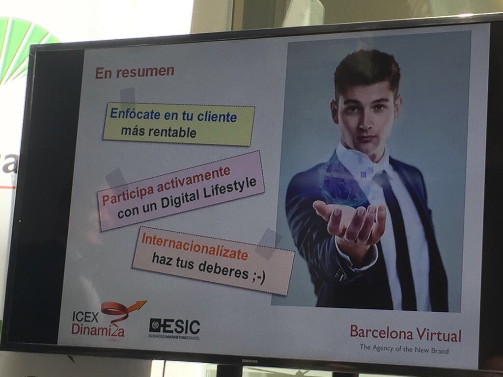 ESICMalaga's tweet photo. 3 claves: enfócate en tus clientes más rentables, participa activamente del Digital Lifestyle e internacionalízate #digitalESIC https://t.co/OzGuBJtXnr