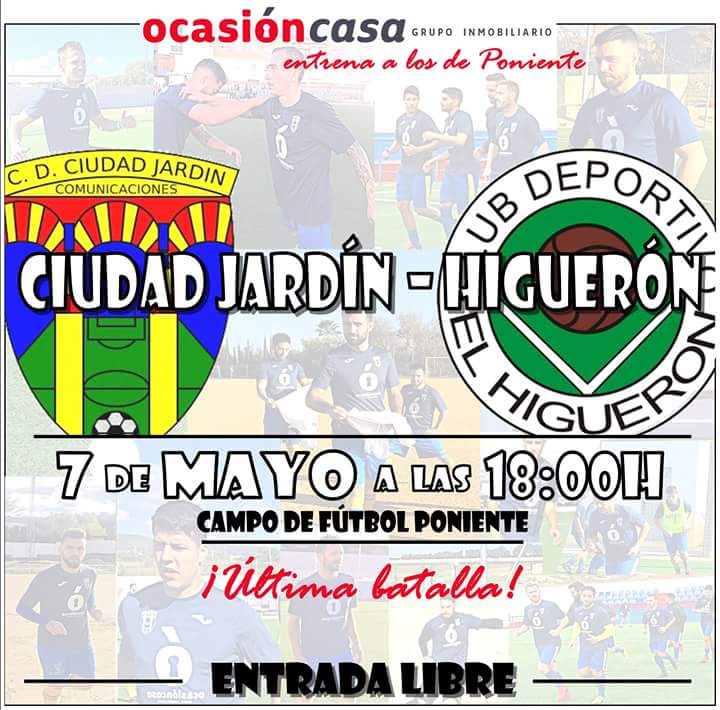Lo vais a conseguir <a href="/CDJardn/">CD Ciudad Jardín</a> , sois GRANDES cada día, pero en éste partido vais a ser desmedidos, monumentales, gigantescossss!!