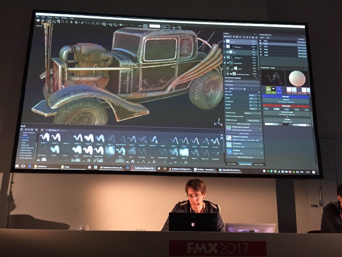Substance3D's tweet photo. Time for @NicolasWir to warm up #FMX17 attendees ;-) https://t.co/iGkBmjUB4m