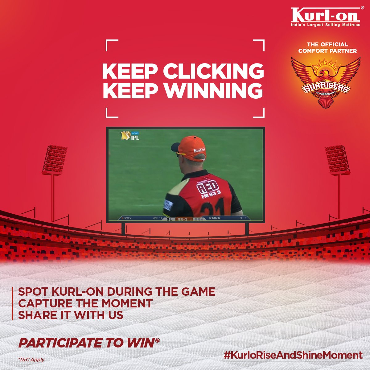 KurlonLimited's tweet photo. Time &amp; tide waits for none! So what are you waiting for? Don’t miss any #KurloRiseAndShineMoment today, &amp; you could be the next big winner! https://t.co/jujpNr1jbi