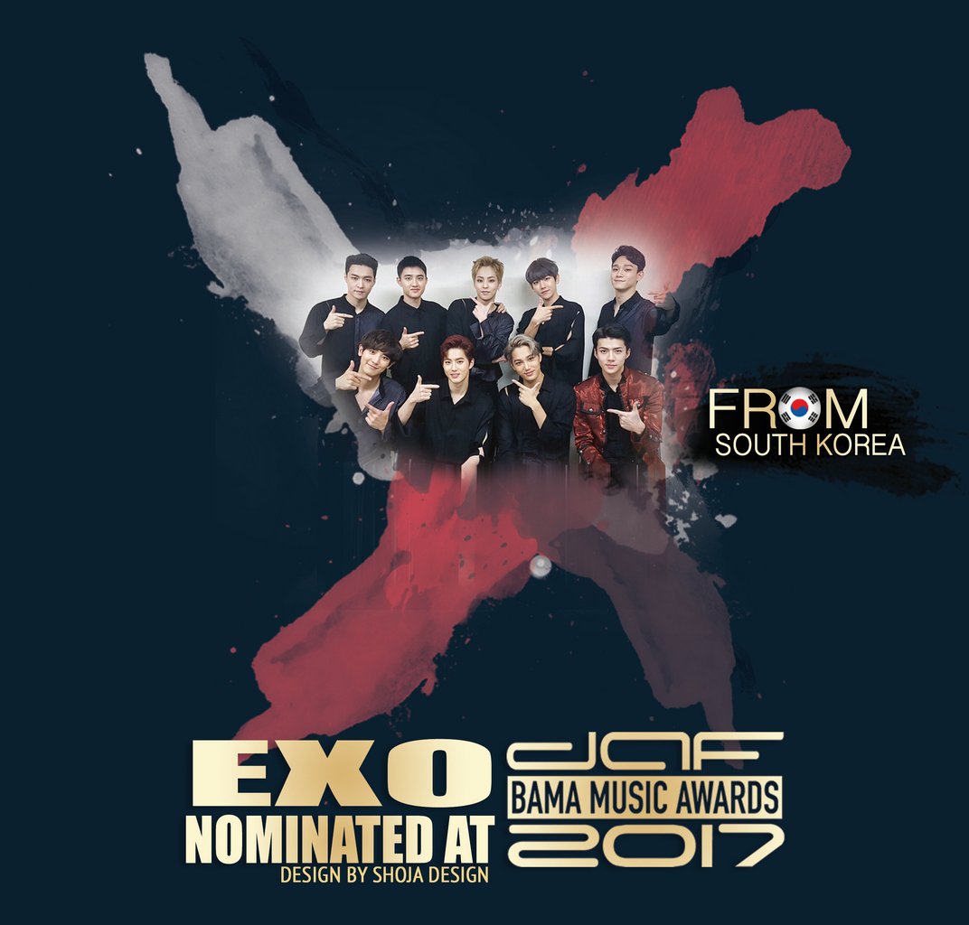 dafentcom's tweet image. South Korea&apos;s #EXO have been nominated for daf BAMA MUSIC AWARDS 2017!
For Vote, Post #DafBama2017_EXO on Facebook, Twitter and Instagram.