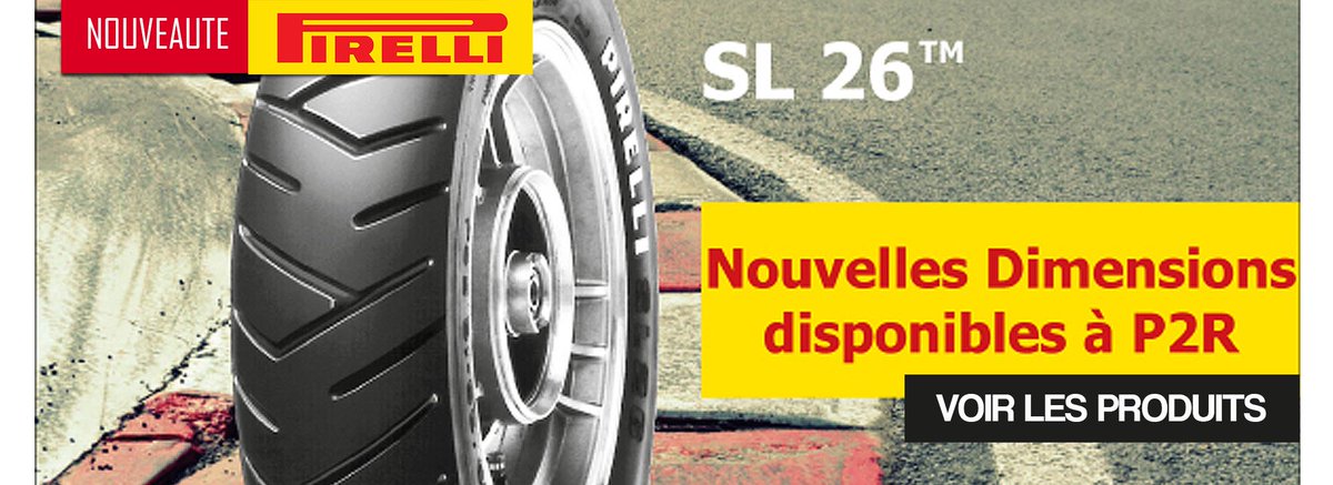 Nouvelles dimensions #pneus <a href="/PirelliMoto/">Pirelli Moto</a> #SL26 dispos chez #P2R >> urlz.fr/5cKa