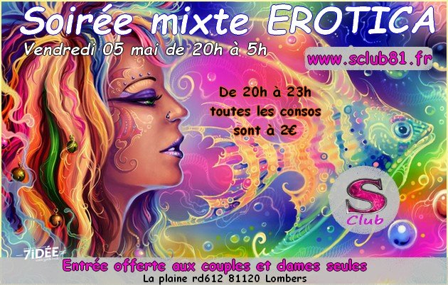 7idee's tweet image. [ADULTES] L'érotisme à son paroxysme au SCLUB - club libertin Lombers 
#Tarn #Lombers #Libertin
7ix.fr/wyt4v