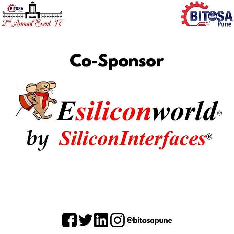 Co-Sponsor for our event: Silicon Interfaces
Register now, u can do so here: goo.gl/CiRO9a
#BITMesra #BITOSA #Pune #Alumni #Event