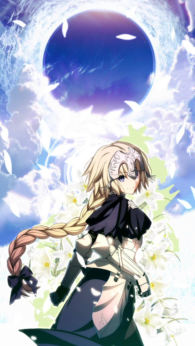 輝桜 かぐさ 夜桜の壁紙画像加工 第85弾 Fgo ジャンヌダルクのフルカラー壁紙です 我が旗よ 我が同胞を守りたまえ リュミノジテ エテルネッル Fate Fgo Fatego 夜桜の壁紙倉庫