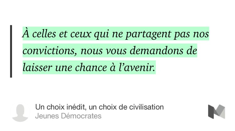 J_Democrates's tweet image. “Un choix inédit, un choix de civilisation” — @J_Democrates medium.com/@JeunesDemocra…