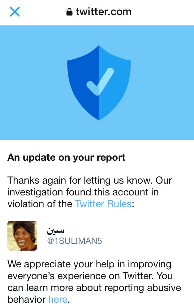 تويتر سريع جداً في تلقي البلاغات وإيقاف الحسابات المخالفة لقوانين تويتر🙄🙌🏽