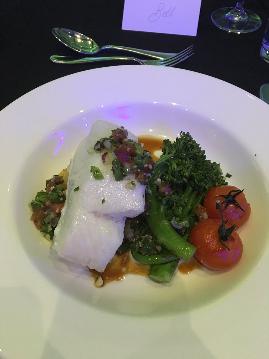 Just about to eat this amazing carbon neutral <a href="/AustralFish/">Austral Fisheries</a> toothfish! Well done <a href="/CarbonMarketIns/">Carbon Market Institute</a> for a great day 1 of the conference