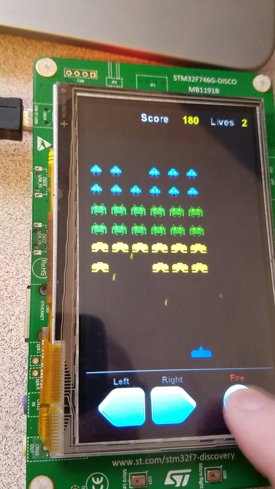 AltiaHMI's tweet image. One of our brilliant engineers Space Invaders game with Altia Design and DeepScreen! Running on #STM32F7. hubs.ly/H071t7y0 @ST_World