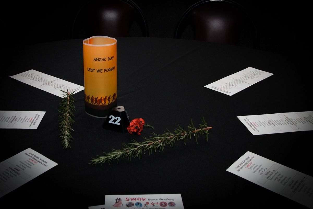 SWAYDanceAcad's tweet image. We held our ANZACs tribute Ball on April 22 2017. I was a great night and the back drop and table setting were effective.