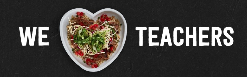 WeAreTeachers's tweet image. Today&apos;s the day for free Chipotle, people! bit.ly/2qxoVfY #TeacherAppreciationWeek